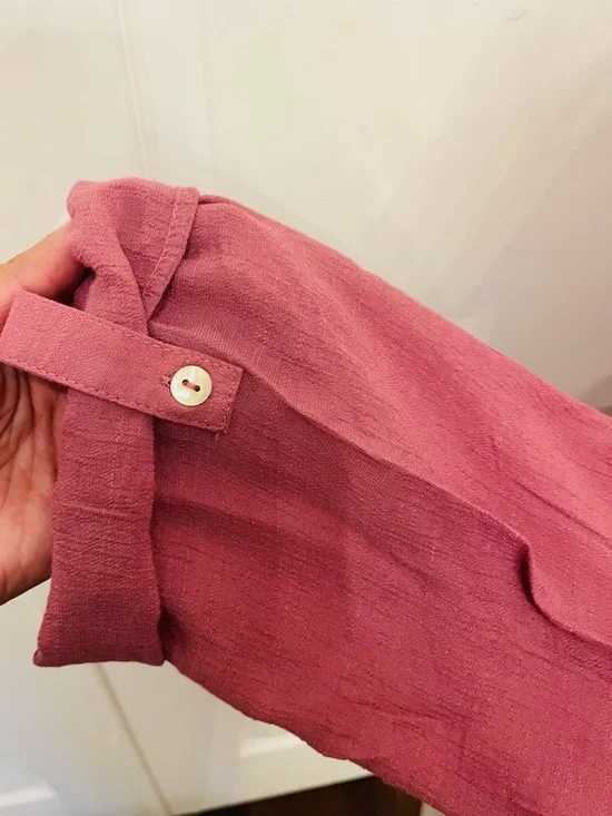 Lily Morgan Textured Button-Up Top in Raspberry Pink - Picture 6 of 9